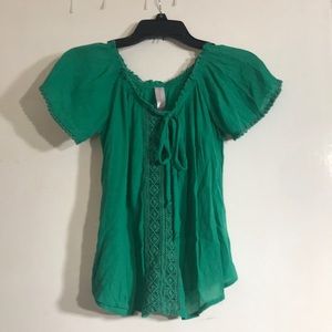 Green blouse